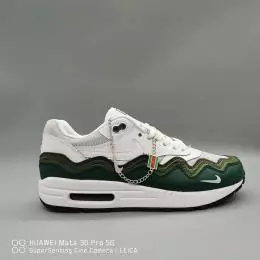 2022 nike air max 1 87 sports sneakers vagues homme blanc vert